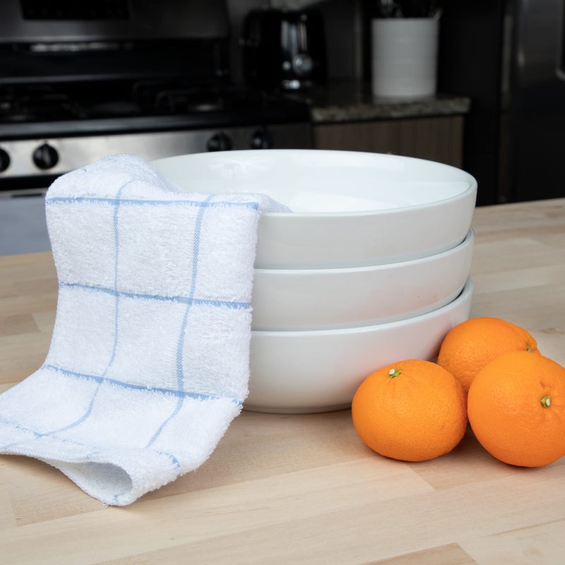 Arkwright, LLC Arkwright Dish Towels for Kitchen - (Pack of 12) Soft, 100% Cotton Terry Dishcloths, Highly Absorbent & Quick Dry, Washcloths for Washing, Drying, and Cleaning Dishes, 12 x 12 in, Blue - Image 4